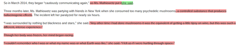 Illustration for article titled TheĀ TimesĀ Removed All the Best Drug References From This Week's Insane 'Vows' Column